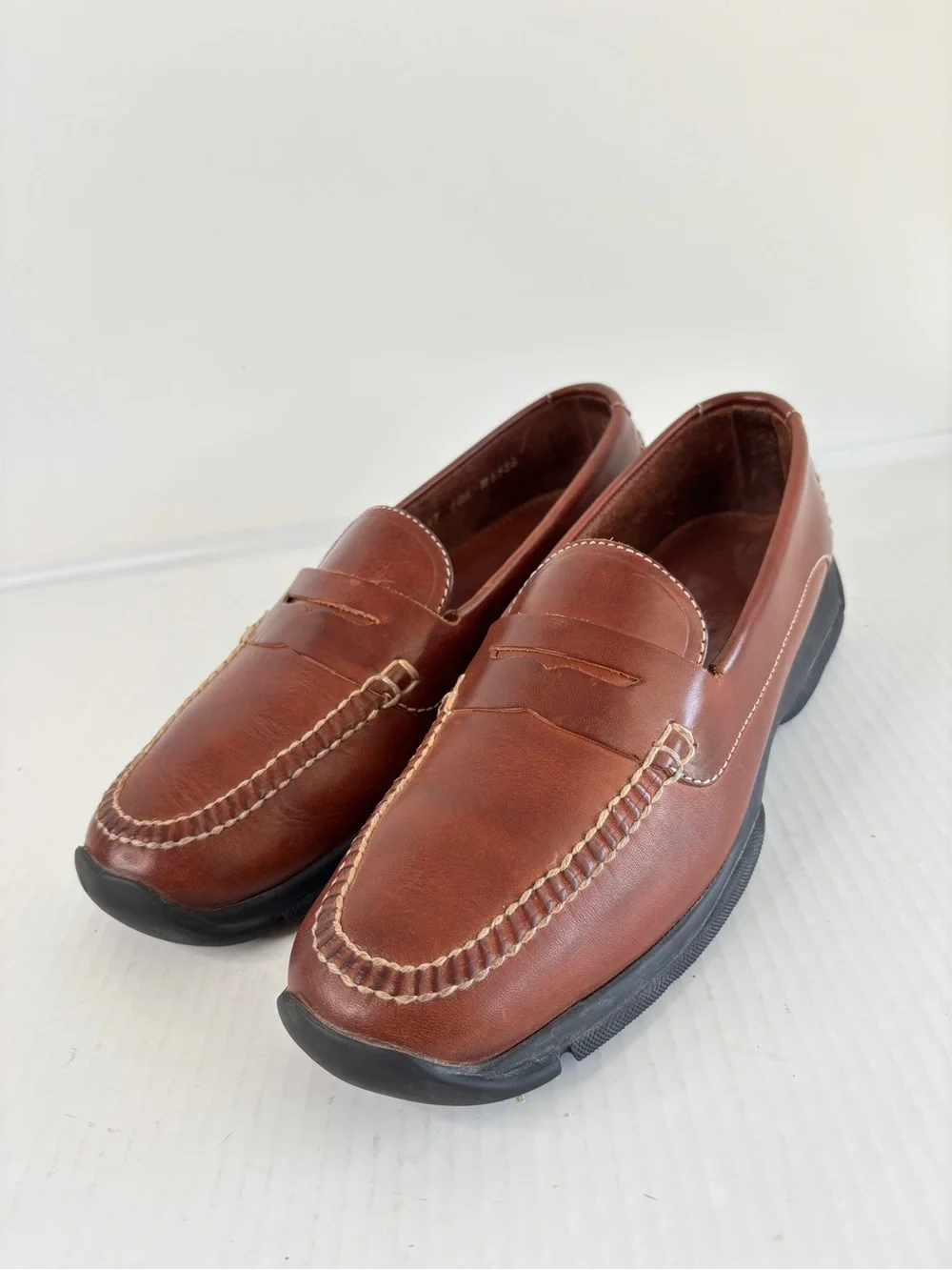 Cole Haan Mens Leather Lug Penny Loafer Size 10.5 Driving Moccasin Gommus Soles http:// main image 4